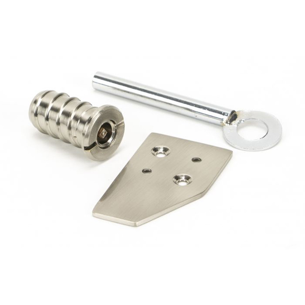 From the Anvil Key-Flush Sash Stop - Polished Nickel